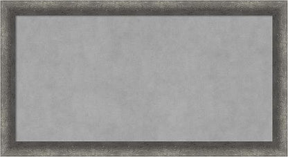 Amanti Art Grey Framed Magnetic Board 14x26 Small Vision Board for use with Magnets, 100% Metal Sheet to Display Items as Office Decor or for Home Organization in mudroom, Kitchen or Kids Room