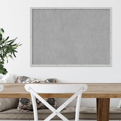 Amanti Art Silver Framed Magnetic Board 21x29 Medium Vision Board for use with Magnets, 100% Metal Sheet to Display Items as Office Decor or for Home Organization in mudroom, Kitchen or Kids Room