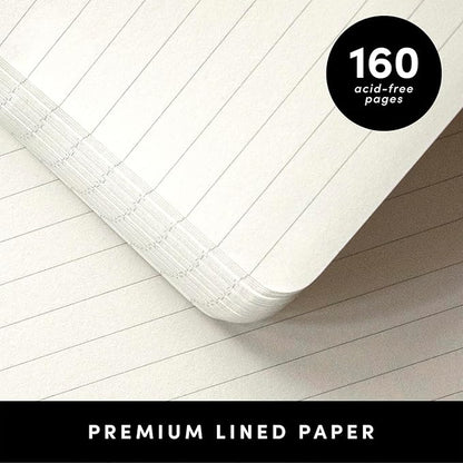 PAPERAGE Lined Spiral Journal Notebook, (Black), 160 Pages, Large B5 Hardcover Journal for Women & Men, 10 in x 8.15 in - 100 GSM, Thick Paper, Spiral Notebook for Work, School & Journaling
