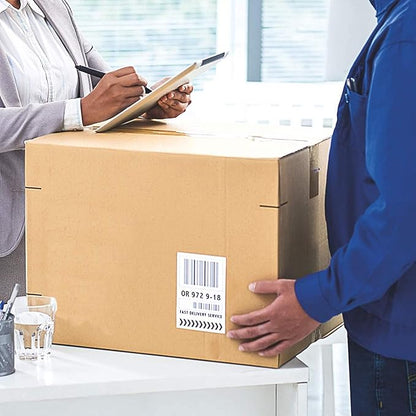 BESTEASY Round Corner Half Sheet Self Adhesive Shipping Labels for Laser and Ink Jet Printers, White Blank (4000 Sheets, 8000 Labels)