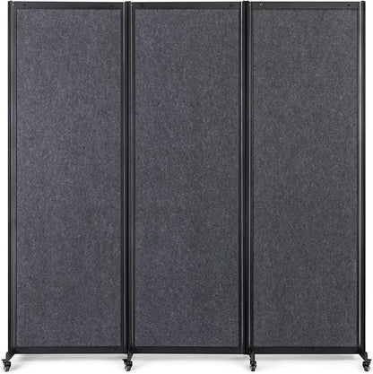 Strongbird Room Partition,Office Divider,Portable Commercial Screen Dividers,Privacy Partition Separator,Classroom School Dividers,6'4"W x 6'7"H,3 Panel,Grey