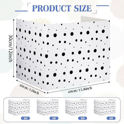 Crtiin 24 Pcs Privacy Folders for Students Desk Dividers Standard School Privacy Cardboard Board Testing Dividers Shield for Classroom Teacher Supplies Keep Eyes from roving(Classic)