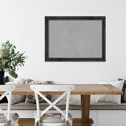 Amanti Art Black Framed Magnetic Board 23x31 Medium Vision Board for use with Magnets, 100% Metal Sheet to Display Items as Office Decor or for Home Organization in mudroom, Kitchen or Kids Room