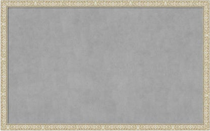 Amanti Art Silver Framed Magnetic Board 26x42 Large Vision Board for use with Magnets, 100% Metal Sheet to Display Items as Office Decor or for Home Organization in mudroom, Kitchen or Kids Room