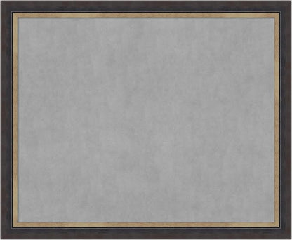 Amanti Art Black Framed Magnetic Board 37x45 X-Large Vision Board for use with Magnets, 100% Metal Sheet to Display Items as Office Decor or for Home Organization in mudroom, Kitchen or Kids Room