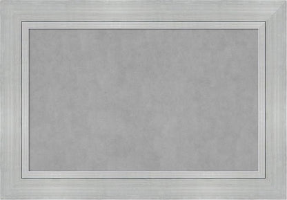 Amanti Art Silver Framed Magnetic Board 27x39 Large Vision Board for use with Magnets, 100% Metal Sheet to Display Items as Office Decor or for Home Organization in mudroom, Kitchen or Kids Room