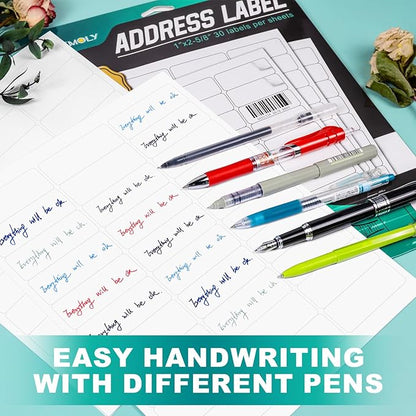 Address Labels 1’’x2-5/8’’ Stikcer Paper 30-UP 500 Sheets for Laser/Inkjet Printer Matte 15000 White Blank Printable Labels on 8.5x11 Inch for Mailing, Shipping, and Organizing
