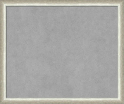 Amanti Art Silver Framed Magnetic Board 22x26 Medium Vision Board for use with Magnets, 100% Metal Sheet to Display Items as Office Decor or for Home Organization in mudroom, Kitchen or Kids Room