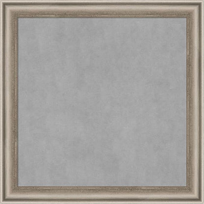 Amanti Art Silver Framed Magnetic Board 14x14 X-Small Vision Board for use with Magnets, 100% Metal Sheet to Display Items as Office Decor or for Home Organization in mudroom, Kitchen or Kids Room
