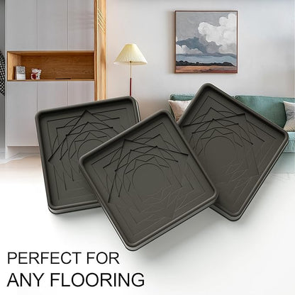 Furniture Coasters,8 Pcs 3” Furniture Caster Cups - Non Slip Furniture Pads Hardwoods Floors - Non Skid Furniture Grippers, Rubber Furniture Feet, Anti Slide Floor Protector for Bed Couch Stoppers