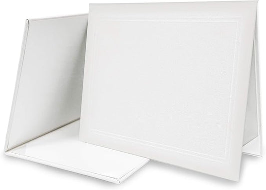GraduationMall 8.5"x11" Smooth Padded Diploma Cover Certificate Holder White,1-Pack