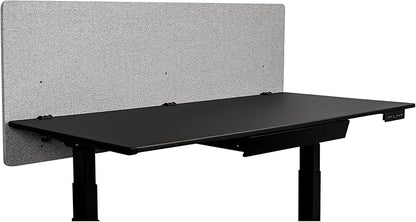 Stand Up Desk Store ReFocus Clamp-on Acoustic Desk Divider Privacy Panel That Reduces Noise and Visual Distractions (Cool Gray, 59" X 23.6")