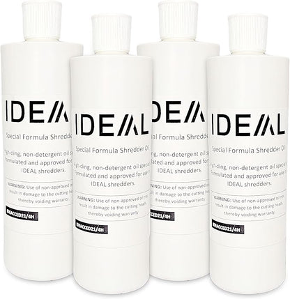 IDEAL Maintenance Bundle: AC0901H Gusseted Shredder Bags 40x14x48 Case 80 56-Gallon + High-Cling Lubricating Oil 6 Quart Bottles IDEACCED21/6H Compatible 2604, 3105, 4001 4003 4005, 4108