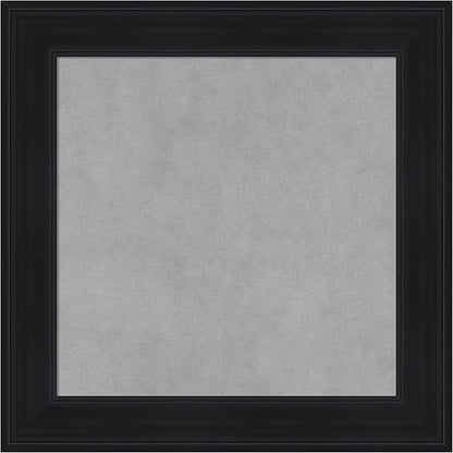 Amanti Art Black Framed Magnetic Board 21x21 Small Vision Board for use with Magnets, 100% Metal Sheet to Display Items as Office Decor or for Home Organization in mudroom, Kitchen or Kids Room