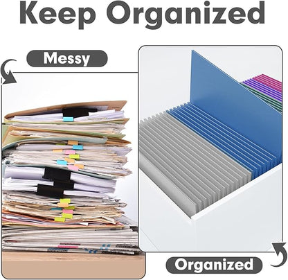 Two Pocket Folders, PANDRI 100 Pack 2 Pocket Folders, Letter Size Paper File Folder for School Office Home Business, Assorted 5 Colors
