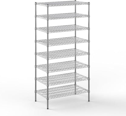 Regal Altair 21" Deep x 36" Wide x 74" Height Wire Shelving Kit | 8-Tier | NSF Commercial Storage Rack Unit