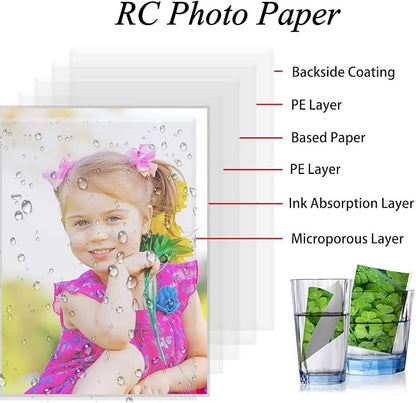 Koala Ultra Premium Photo Paper 8.5 x 11 In Satin Photo Printer Paper for Inkjet Printer Water-Resistant Semi Gloss 50 Sheets 72lb
