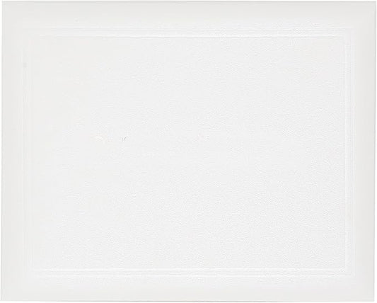 GraduationMall 8.5"x11" Smooth Padded Diploma Cover Certificate Holder White,6-Packs