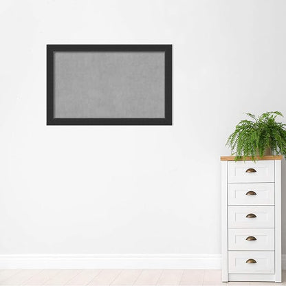 Amanti Art Black Framed Magnetic Board 29x45 Large Vision Board for use with Magnets, 100% Metal Sheet to Display Items as Office Decor or for Home Organization in mudroom, Kitchen or Kids Room