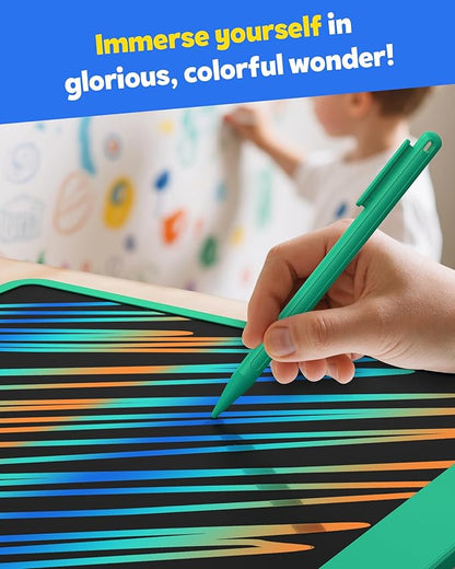 TEKFUN LCD Writing Tablet for Adults, Large Doodle Board, 16 Inch Colorful Drawing Tablet Writing Pad, Toddler Toys for 3 4 5 6 7 8 9 Year Old Girls Boys Teen, Birthday Gifts for Kids (Green)