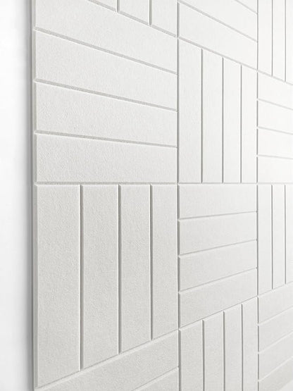 DECORITA White Felt Bulletin Board Tiles | Modern Cork Board Alternative | Large Cork Boards for Walls | Aesthetic Felt Wall Panels for Office & Home Decor | Pin Board & Photo Board (12-Pack) | White