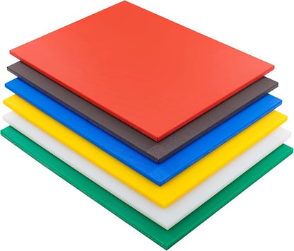 Generic CMI Commercial Grade Cutting Board for Kitchens ,Cutting Board Set,Plastic Chopping Board ,20 x 15 x 1/2 Inch, Multi-Color 6 of Pack Set,NSF Certified,for Vegetable Meat or Cheese, 20X15X0.5