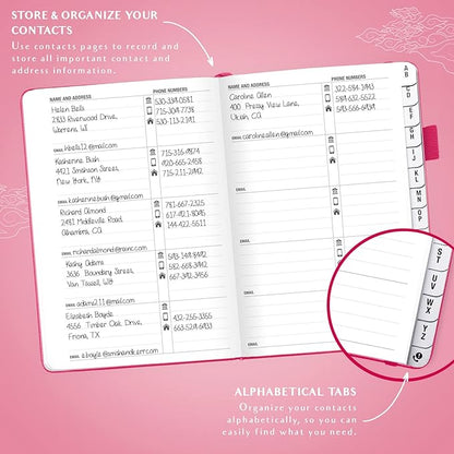 Legend Planner Address Book with Alphabetical Tabs — 645 Contacts