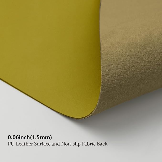 Large Desk Mat - 47.2"x 17" Non-Slip PU Desk Pad for Office and Home - Ideal for Large Mouse Pad and Desk Mats on Top of Desks(Olive Green)