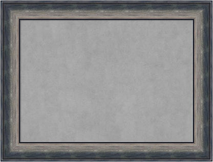 Amanti Art Silver Framed Magnetic Board 26x34 Medium Vision Board for use with Magnets, 100% Metal Sheet to Display Items as Office Decor or for Home Organization in mudroom, Kitchen or Kids Room