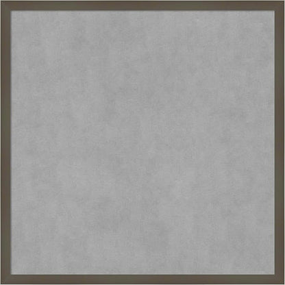 Amanti Art Grey Framed Magnetic Board 25x25 Medium Vision Board for use with Magnets, 100% Metal Sheet to Display Items as Office Decor or for Home Organization in mudroom, Kitchen or Kids Room