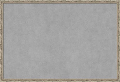 Amanti Art Silver Framed Magnetic Board 26x38 Large Vision Board for use with Magnets, 100% Metal Sheet to Display Items as Office Decor or for Home Organization in mudroom, Kitchen or Kids Room