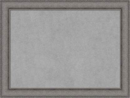 Amanti Art Grey Framed Magnetic Board 24x32 Medium Vision Board for use with Magnets, 100% Metal Sheet to Display Items as Office Decor or for Home Organization in mudroom, Kitchen or Kids Room