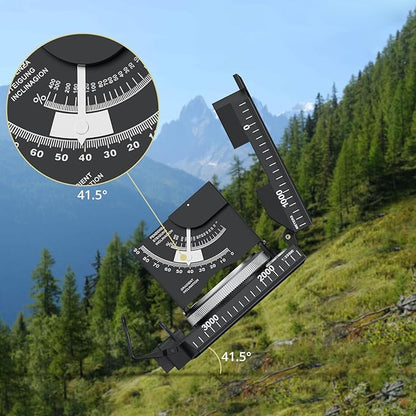 Anbte Compass Hiking Survival, IP65 Waterproof Metal Compass with Sighting Clinometer and Carry Bag, Multifunctional, Professional, for Camping Hunting Hiking Navigation