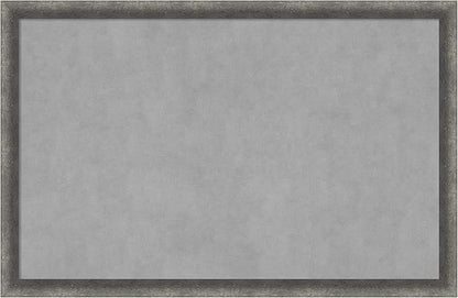 Amanti Art Grey Framed Magnetic Board 22x34 Large Vision Board for use with Magnets, 100% Metal Sheet to Display Items as Office Decor or for Home Organization in mudroom, Kitchen or Kids Room