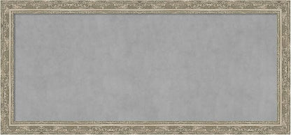 Amanti Art Silver Framed Magnetic Board 24x52 Oversize Vision Board for use with Magnets, 100% Metal Sheet to Display Items as Office Decor or for Home Organization in mudroom, Kitchen or Kids Room