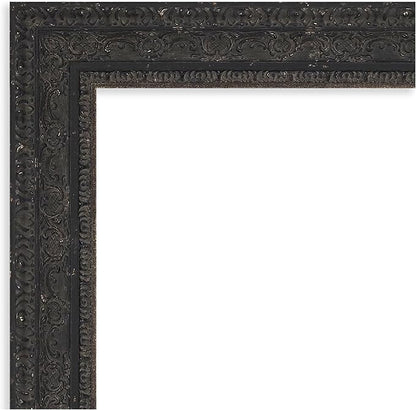 Amanti Art Black Framed Magnetic Board 29x41 Large Vision Board for use with Magnets, 100% Metal Sheet to Display Items as Office Decor or for Home Organization in mudroom, Kitchen or Kids Room