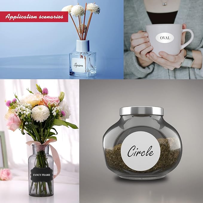 AHEADGOODS Custom Stickers - Personalized Labels, Customized Stickers with Any Design Image Logo Text, 100 Square Watercolor Floral Vinyl Stickers, Waterproof, Outdoor Use