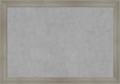 Amanti Art Grey Framed Magnetic Board 28x40 Large Vision Board for use with Magnets, 100% Metal Sheet to Display Items as Office Decor or for Home Organization in mudroom, Kitchen or Kids Room