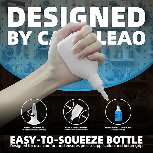 Ultra-Thin Super Glue Liquid Kit 2.3 oz, Fast Drying Clear Superglue for Plastic Metal Glass Shoe 3D Printing, Instant Cyanoacrylate Adhesive for Woodworking Stabilizing CA Finish Jewelry Inlay