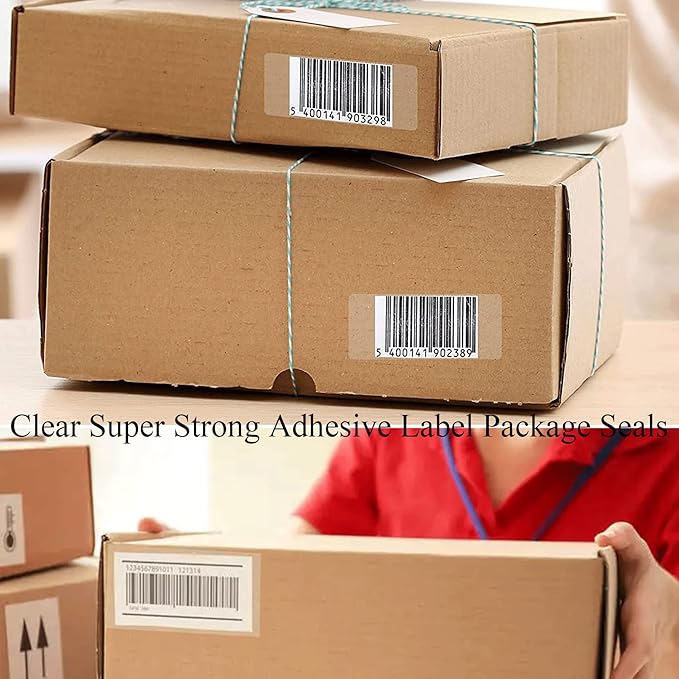 300Pcs Clear Label Protector Shields 2"x3" Vinyl Label Shields Library Book Repaire Tape Labels-Spine Labels Clear Protectors for Essential Oil Bottle Labelss Food Jars LabelBarcode Protectors