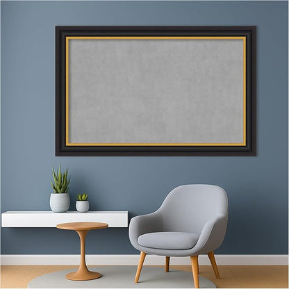 Amanti Art Black Framed Magnetic Board 30x46 Large Vision Board for use with Magnets, 100% Metal Sheet to Display Items as Office Decor or for Home Organization in mudroom, Kitchen or Kids Room