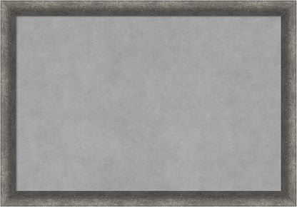 Amanti Art Grey Framed Magnetic Board 18x26 Medium Vision Board for use with Magnets, 100% Metal Sheet to Display Items as Office Decor or for Home Organization in mudroom, Kitchen or Kids Room