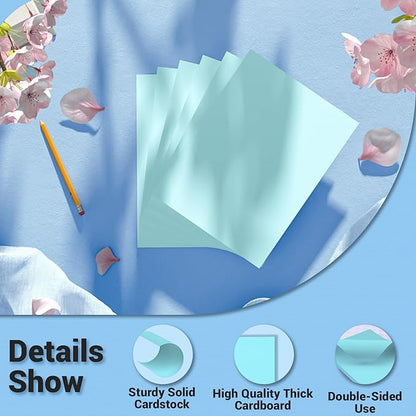 Cardstock 8.5 x 11, Thick Printer Paper 75 lb/200 gsm, 40 Sheets Card Stock Blue, Heavy Card stock, Art CardStock Paper for Invitations, Diy Cards, Business Cards, Menus, Crafts, Drawing etc