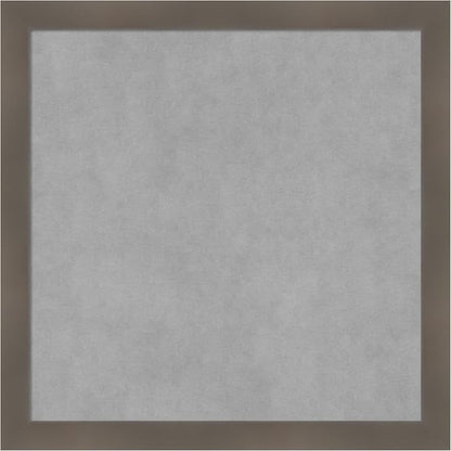 Amanti Art Grey Framed Magnetic Board 22x22 Medium Vision Board for use with Magnets, 100% Metal Sheet to Display Items as Office Decor or for Home Organization in mudroom, Kitchen or Kids Room