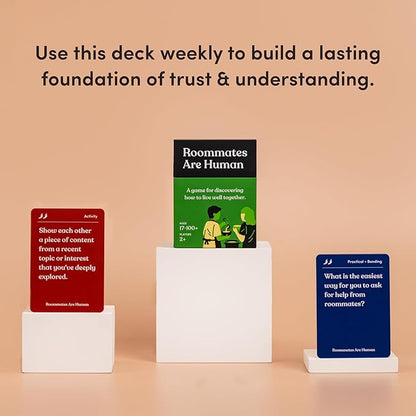 Roommates are Human | 140 Conversation Cards to Help You Get to Know Your Roommates | A Card Game for Discovering How to Live Well Together | Relationship Card Game for 2+ Players
