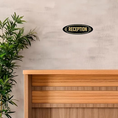 Custom Wall or Door Sign, Personalized Oval Plaque Engraved Message for Bussiness, Property and Home Indoor/Outdoor, 3x9 Inches, Made in USA by Sigo Signs