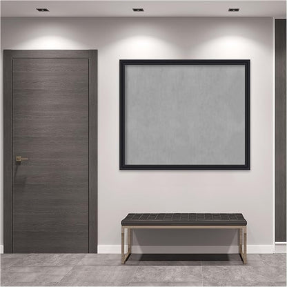 Amanti Art Black Framed Magnetic Board 44x52 Oversize Vision Board for use with Magnets, 100% Metal Sheet to Display Items as Office Decor or for Home Organization in mudroom, Kitchen or Kids Room