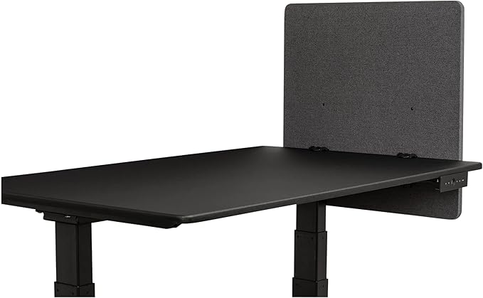 Stand Up Desk Store ReFocus Clamp-on Acoustic Desk Divider Privacy Panel That Reduces Noise and Visual Distractions (Ash Gray, 23.6" x 23.6")