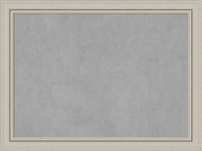 Amanti Art Silver Framed Magnetic Board 24x32 Medium Vision Board for use with Magnets, 100% Metal Sheet to Display Items as Office Decor or for Home Organization in mudroom, Kitchen or Kids Room