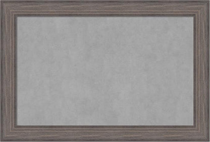 Amanti Art Grey Framed Magnetic Board 25x37 Large Vision Board for use with Magnets, 100% Metal Sheet to Display Items as Office Decor or for Home Organization in mudroom, Kitchen or Kids Room